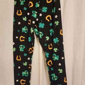 Girls Shamrock Pajama Pants - No Boundaries Size M (7–9)